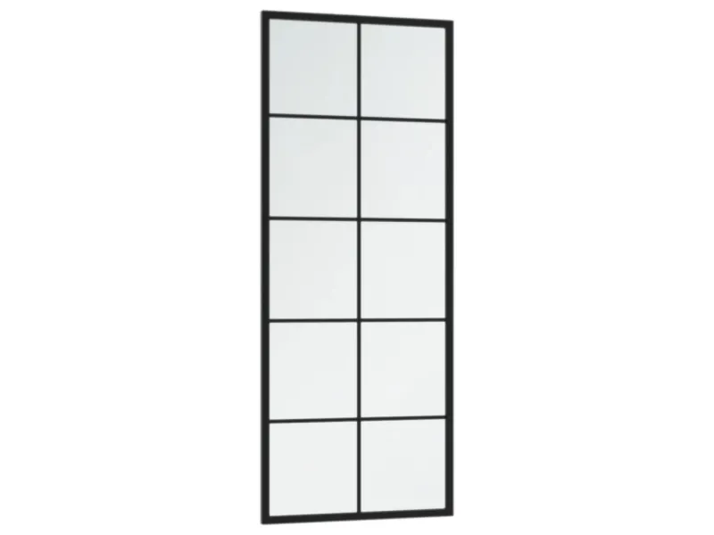 Miroirs muraux 2 pcs noir 100x40 cm métal