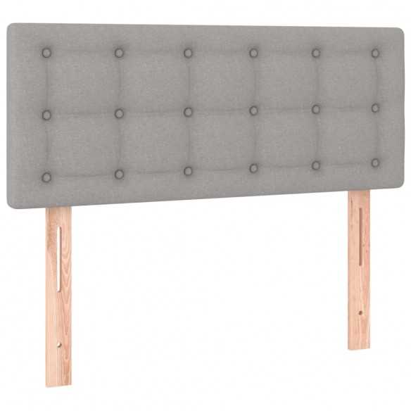 Tête de lit à LED Gris clair 100x5x78/88 cm Tissu