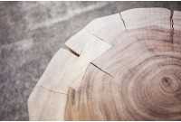 Table d'appoint en bois massif design industriel