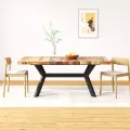 Table de salle à manger Bois massif recyclé Acier 180 cm