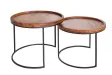 Tables d'appoint GIGOGNE en bois massif et métal