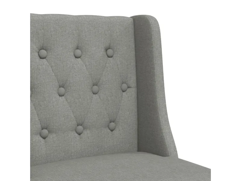 Chaises de bar lot de 2 bois massif d'hévéa et tissu