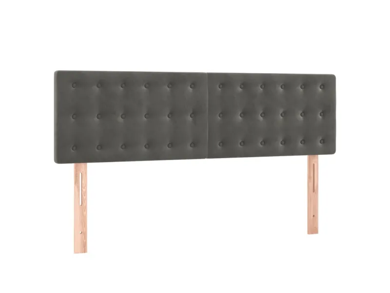 cadre de lit avec matelas LED Gris foncé 140x200 cm