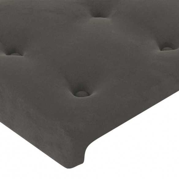 cadre de lit avec matelas LED Gris foncé 140x200 cm