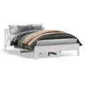 Cadre de lit avec tête de lit blanc 120x190 cm bois pin massif