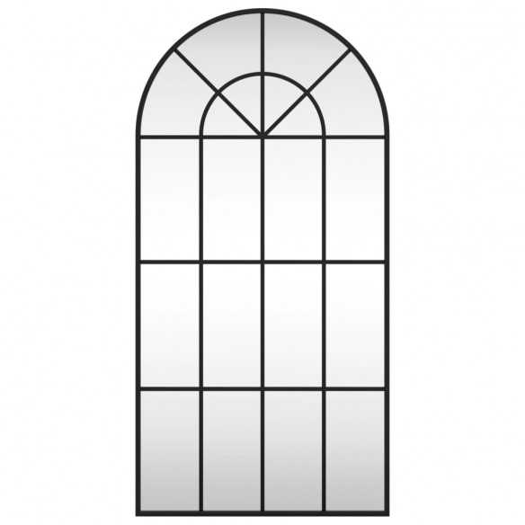 Miroir mural noir 50x100 cm arche fer