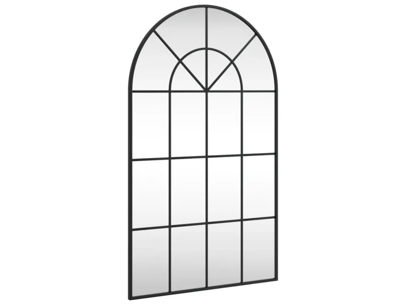 Miroir mural noir 60x100 cm arche fer