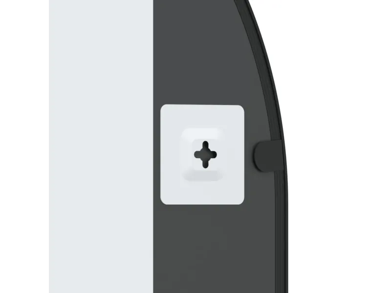 Miroir mural noir 60x100 cm arche fer