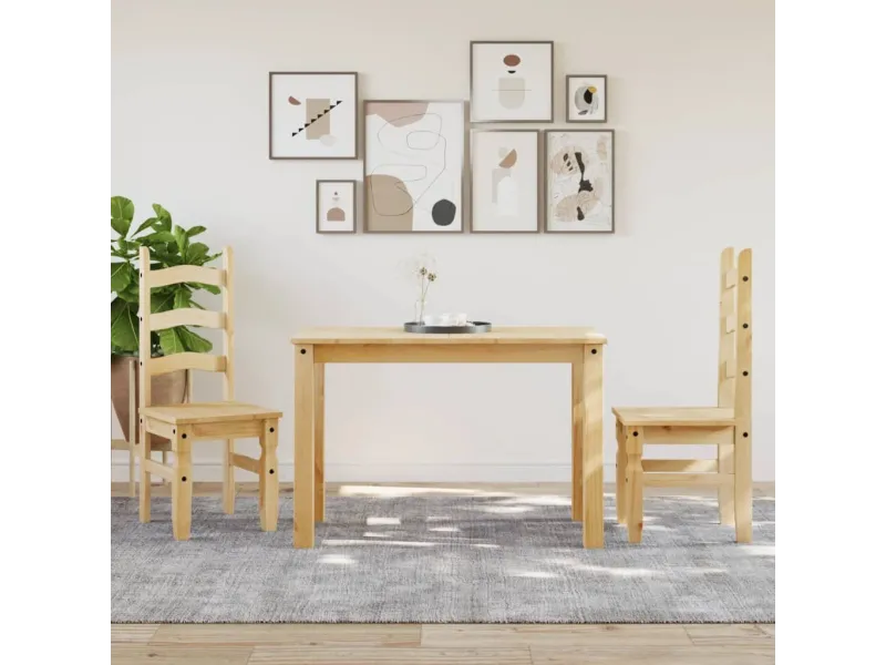 Chaises à manger lot de 2 Corona 42x47x107cm bois massif de pin