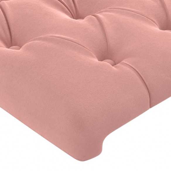 Tête de lit à LED Rose 183x16x78/88 cm Velours
