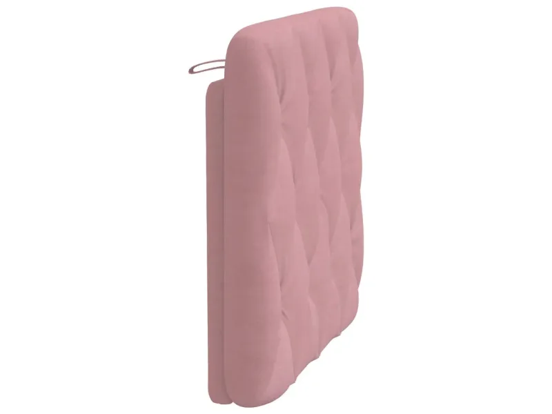 Coussin de tête de lit rose 90 cm velours