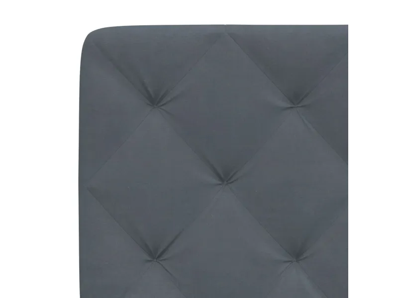 Coussin de tête de lit gris foncé 90 cm velours
