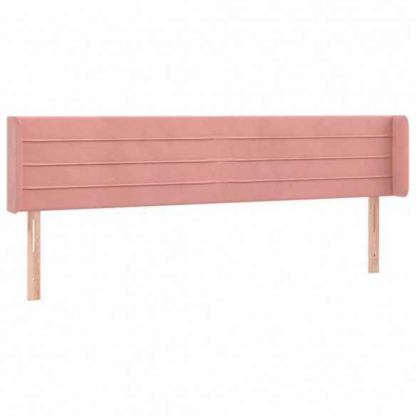 Tête de lit à LED Rose 163x16x78/88 cm Velours