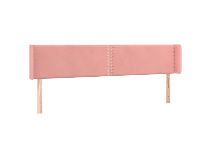 Tête de lit avec oreilles Rose 163x16x78/88 cm Velours