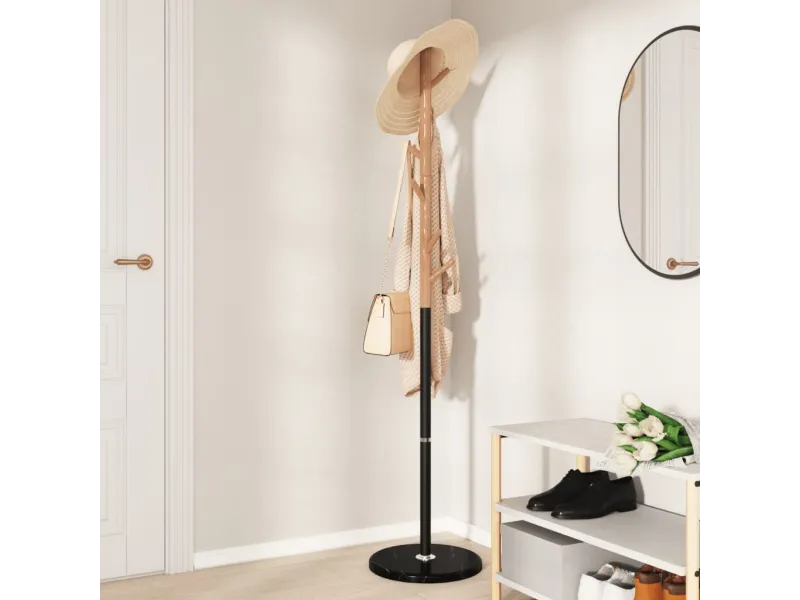 Porte-manteau noir 172 cm fer enduit de poudre