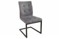 Lot de 2 chaises capitonnées de coloris gris