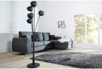 Lampadaire design en métal coloris or noir 170cm