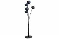 Lampadaire design en métal coloris or noir 170cm