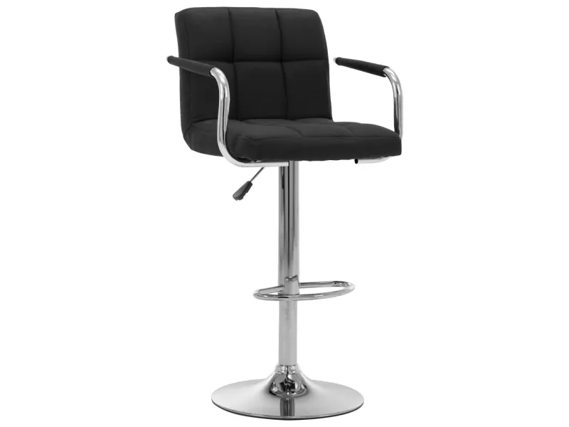 Chaises de bar lot de 2 noir tissu