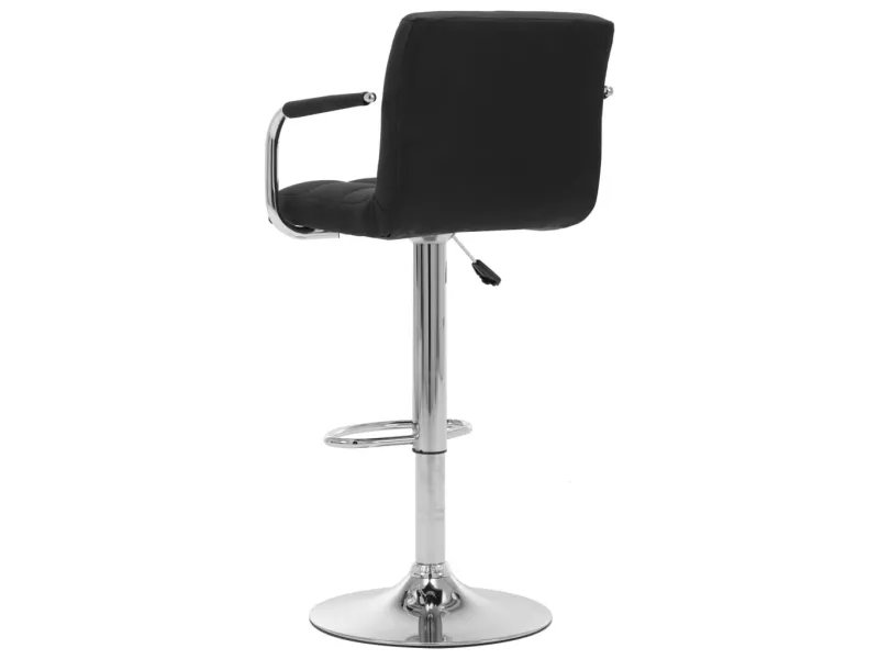 Chaises de bar lot de 2 noir tissu