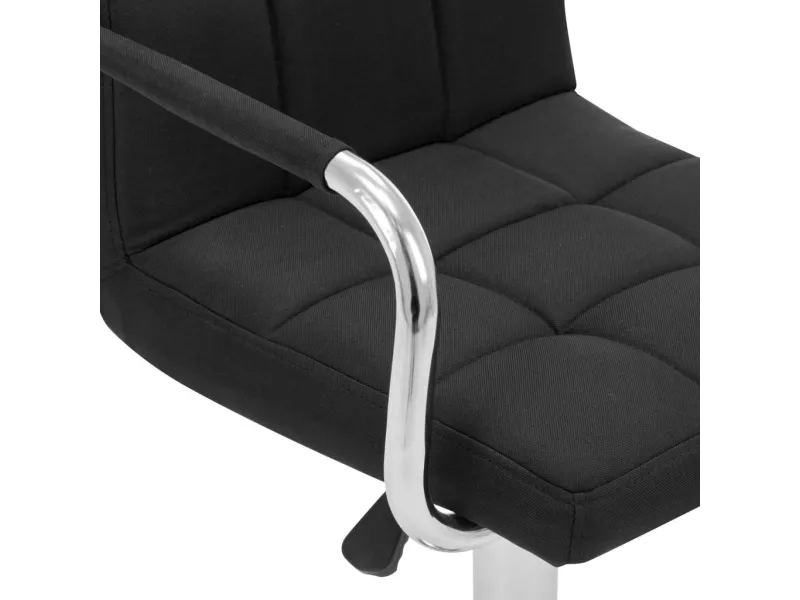 Chaises de bar lot de 2 noir tissu