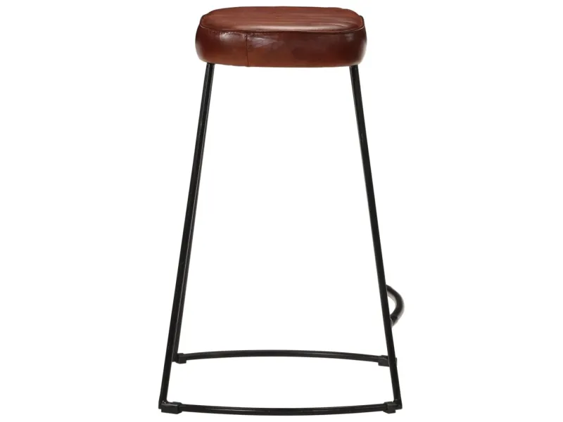 Tabourets de bar lot de 2 marron foncé 41x29x62 cm