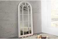 Miroir design Fenêtre avec cadre en bois blanc