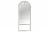 Miroir design Fenêtre avec cadre en bois blanc