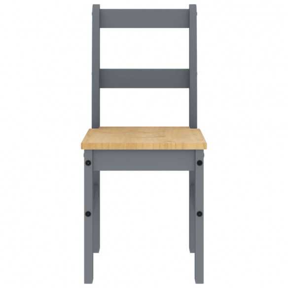 Chaises à manger lot de 2 Panama gris bois massif de pin