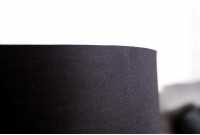 Lampe à poser moderne en métal et en toile de couleur noire