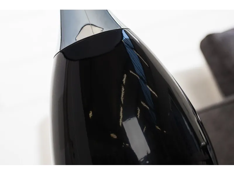 Lampe à poser moderne en métal et en toile de couleur noire