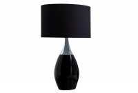 Lampe à poser moderne en métal et en toile de couleur noire
