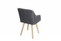 Lot de 2 fauteuils scandinaves en tissu gris foncé