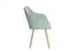 Lot de 2 fauteuils design scandinave en tissu vert menthe