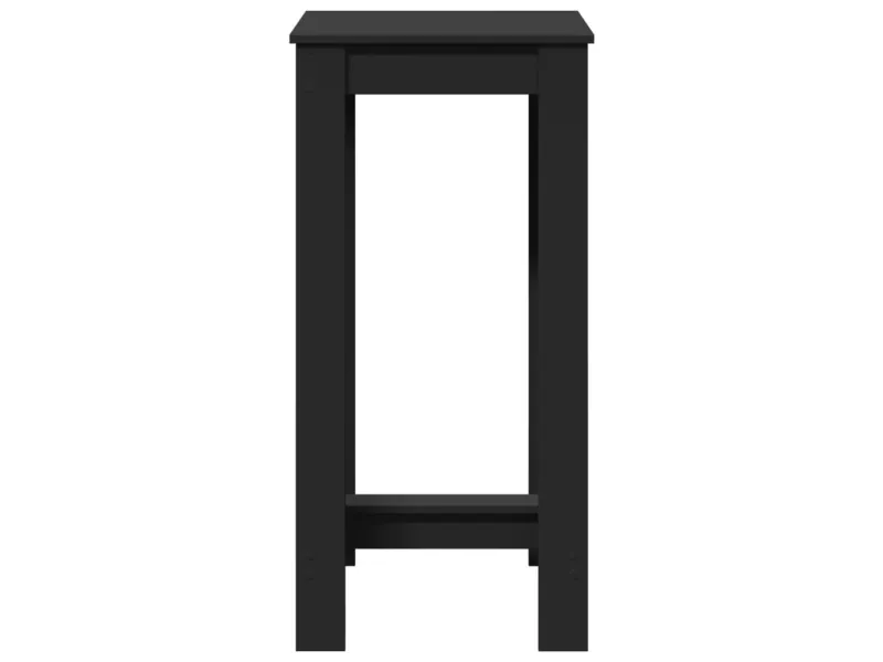 Table de bar noir 51x50x103,5 cm bois d'ingénierie