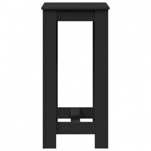 Table de bar noir 51x50x103,5 cm bois d'ingénierie