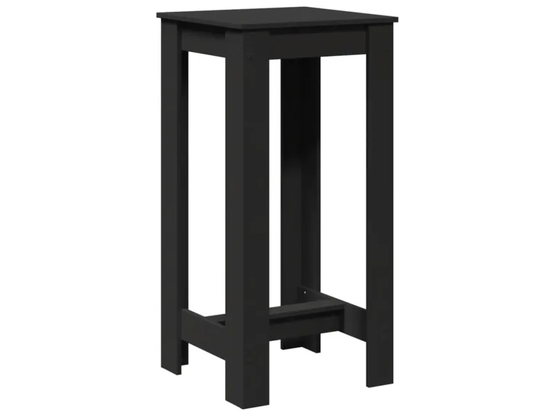 Table de bar noir 51x50x103,5 cm bois d'ingénierie