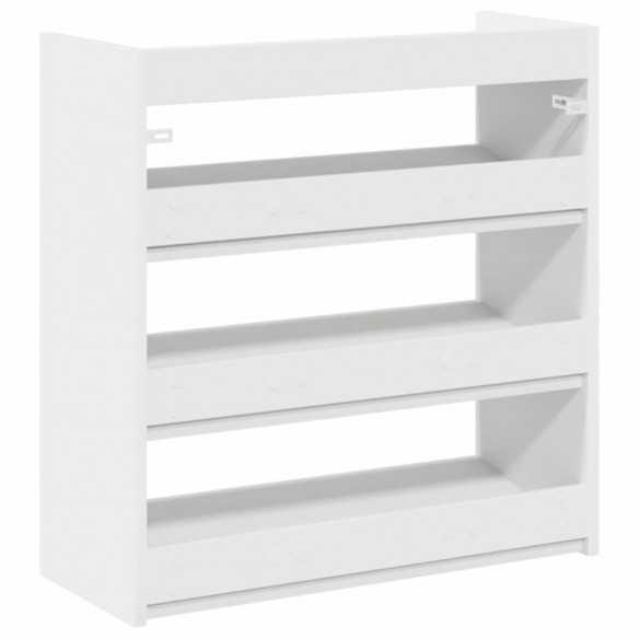 Étagère à chaussures blanc 60x25x62 cm bois d'ingénierie