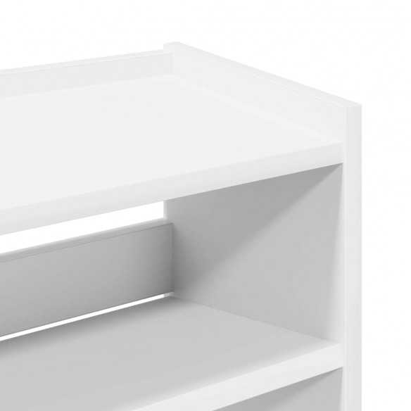 Étagère à chaussures blanc 60x25x62 cm bois d'ingénierie