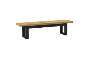 Banc à manger NOAIN pieds en forme de U 180x40x45 cm massif pin