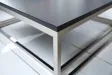 Ensemble de 2 tables basses moderne en MDF coloris noir laqué