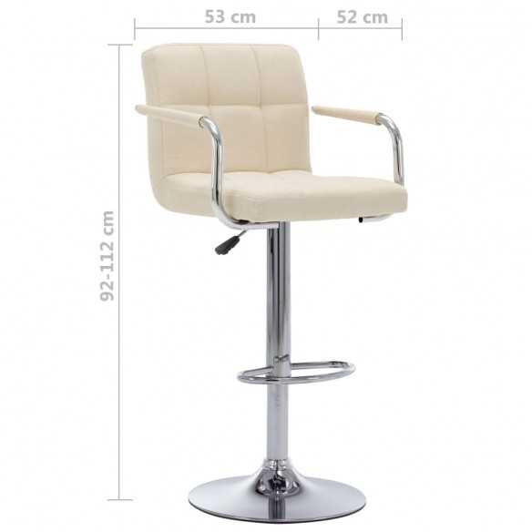 Chaise de bar Crème Tissu