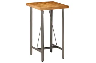 Table de bar Teck recyclé massif 60x60x107 cm