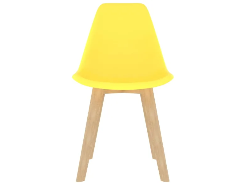 Chaises à manger lot de 2 jaune plastique