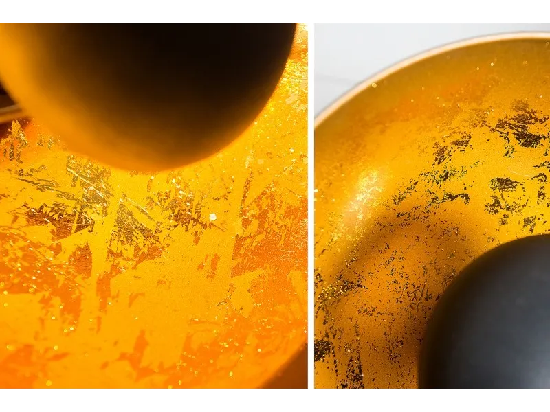 Lampe à poser moderne en aluminium et acier inoxydable coloris or noir