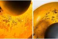 Lampe à poser moderne en aluminium et acier inoxydable coloris or noir