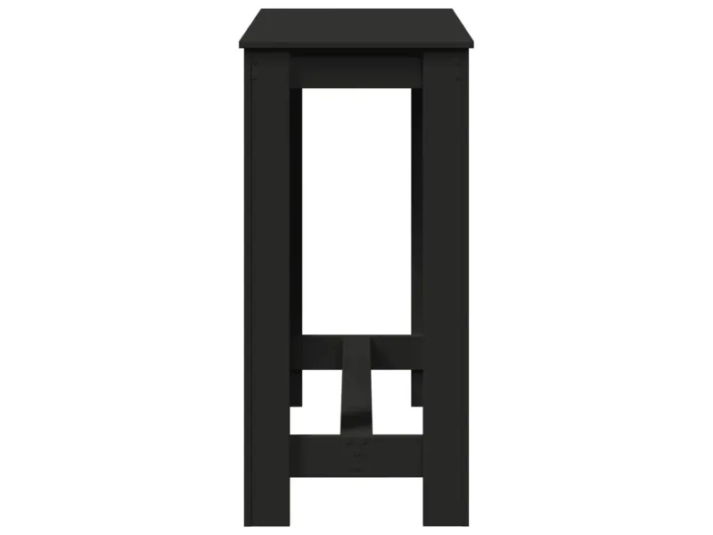 Table de bar noir 102x50x103,5 cm bois d'ingénierie