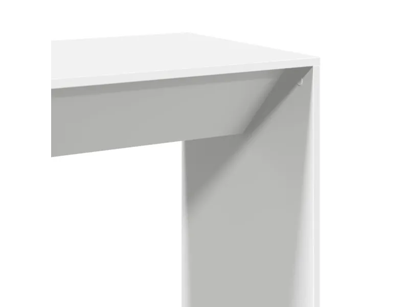 Table de bar blanc 102x50x103,5 cm bois d'ingénierie