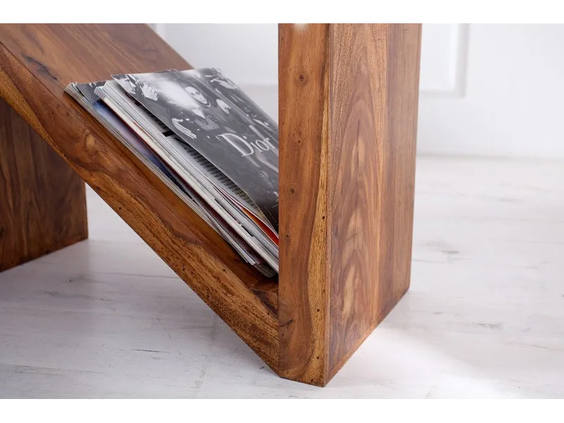 Table d'appoint design Z en bois massif