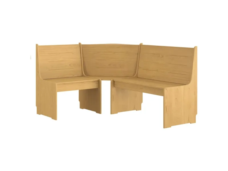 Banc d'angle REINE 151 cm marron miel bois de pin solide